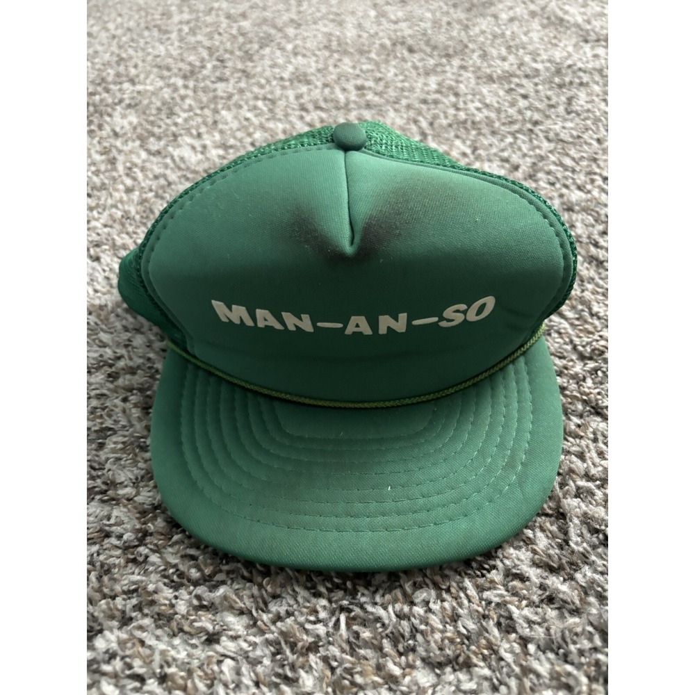 Vintage Man-An-So Mesh Trucker SnapBack Otto Cap Green
